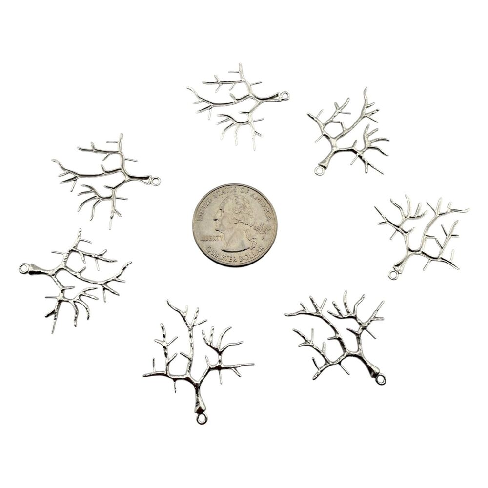 13 Coral Charms - Rhodium Plated